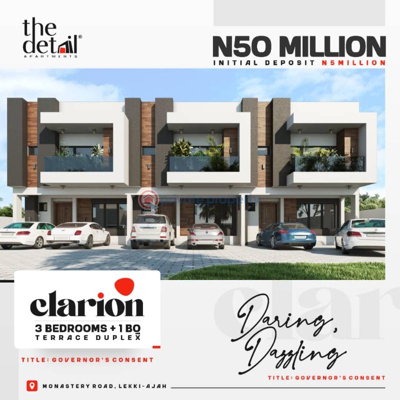 3 bedroom Flat & Apartment For Sale Behind Novaire Mail Sangotedo. Lagos Island  - 1