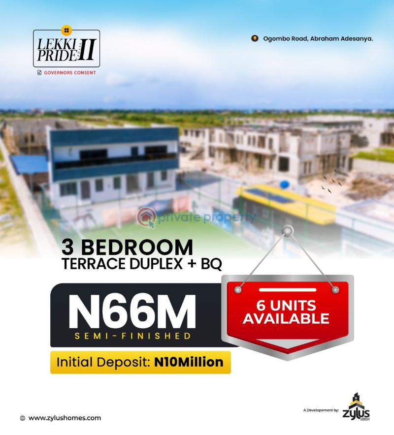 Tastefully finished duplexes with bq - 1 2 bedroom Duplex For Sale Lekki Pride 2, Ogombo Road, Abraham Adesanya Ajah Lagos - 1