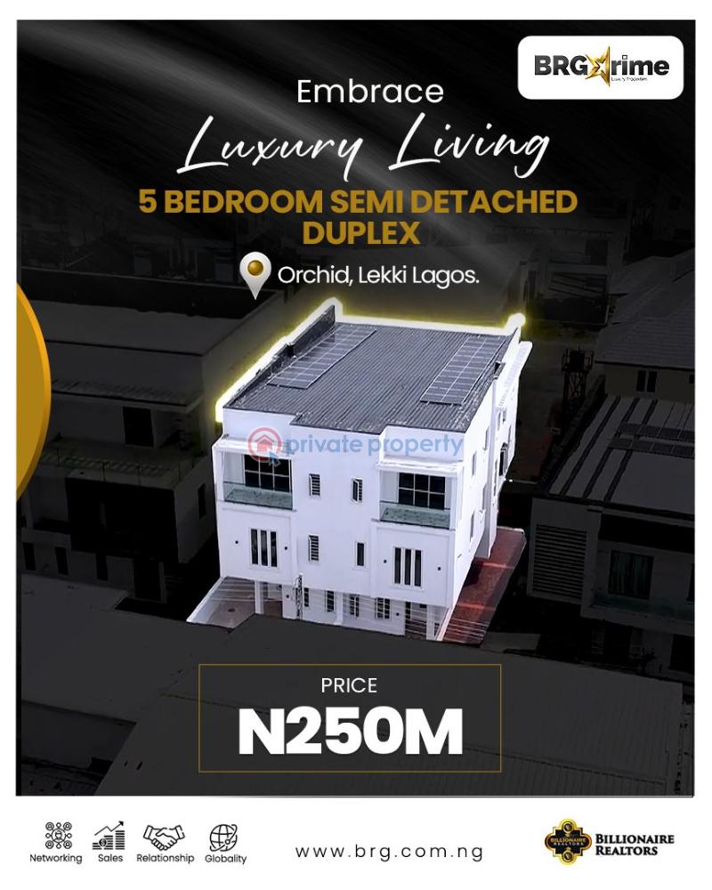 5 bedroom Semi detached Duplex For Sale Orchid Road Lekki Lagos
