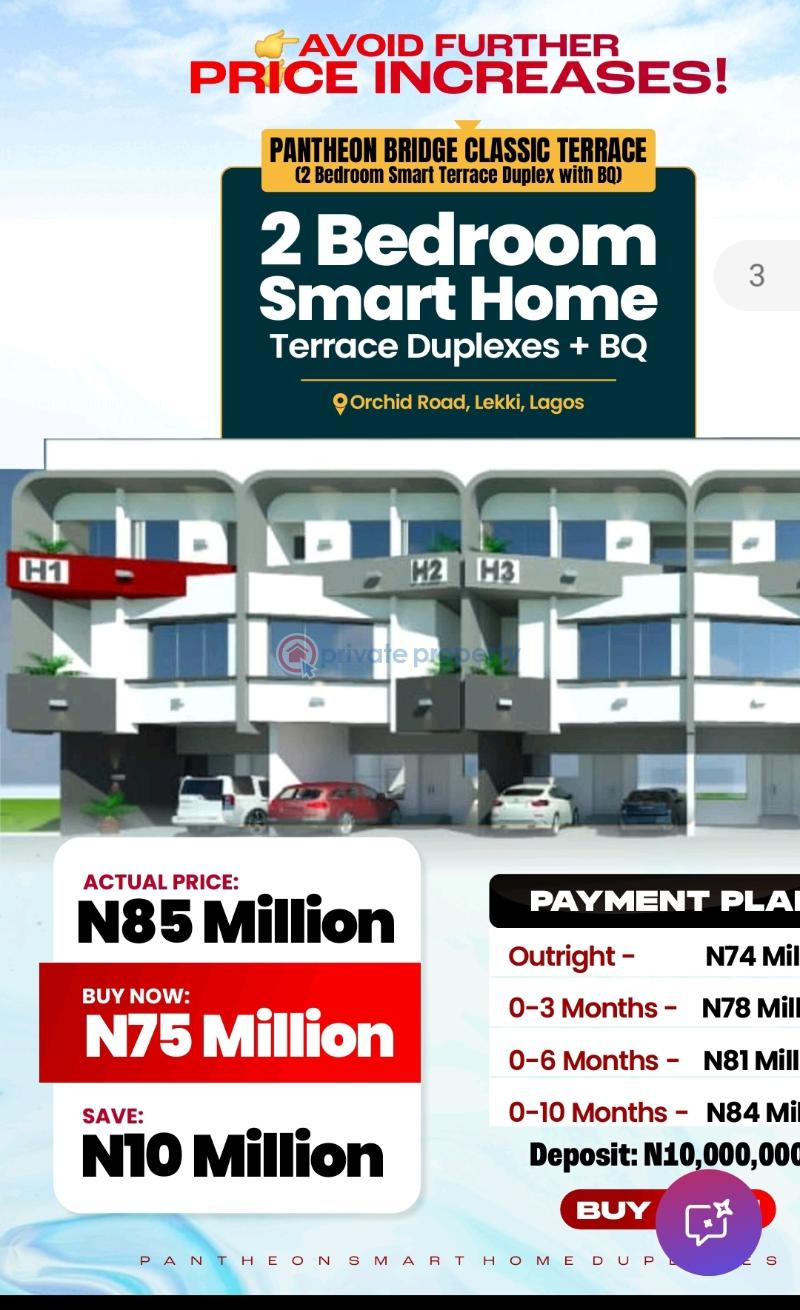 4 bedroom Terrace For Sale Pantheon Bridge Street ,along Orchid Hotel Road, Before Cooplag Estate , Lafiaji Lekki Lagos - 10