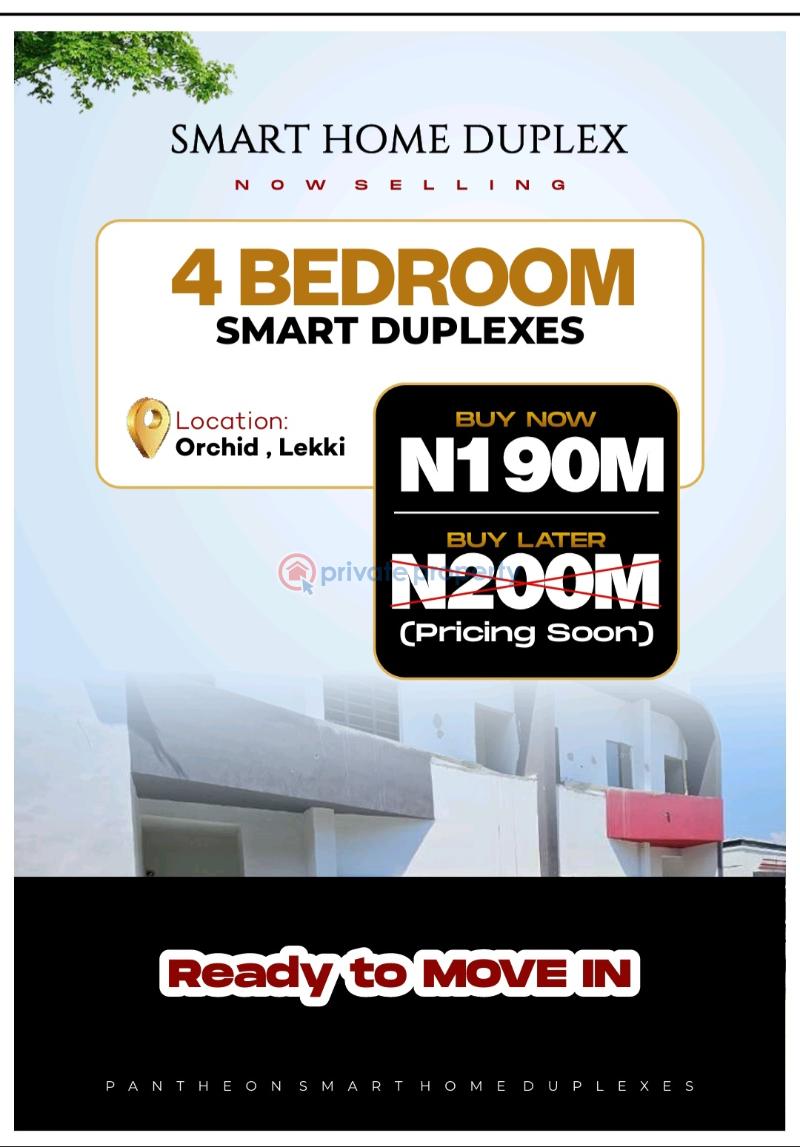 4 bedroom House For Sale Pantheon Bridge Street ,along Orchid Hotel Road, Before Cooplag Estate , Lafiaji Lekki Lagos - 0