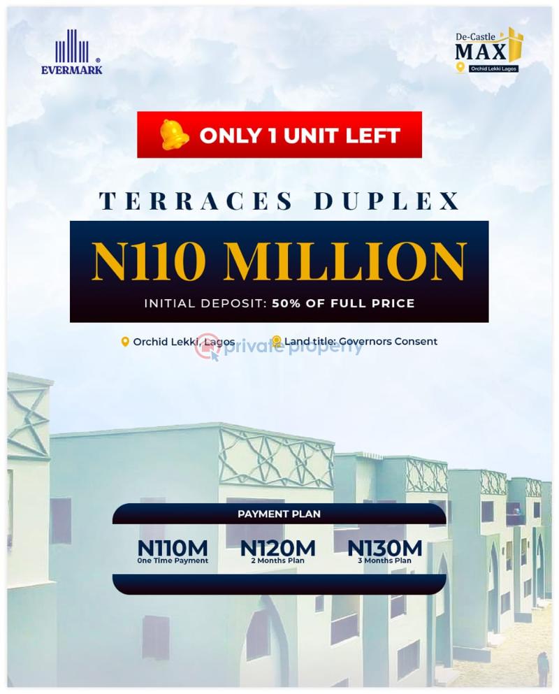 3 bedroom Terraced Duplex For Sale Orchid Road Lekki Expressway Lagos