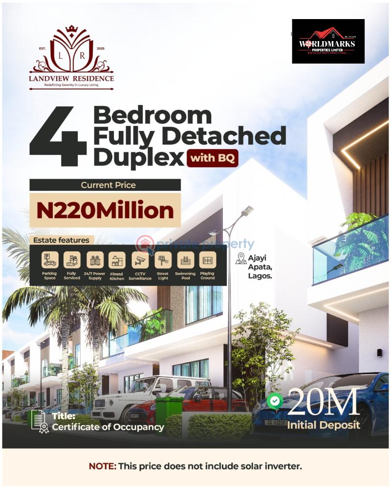 4 bedroom Duplex For Sale Landview Residence Ajayi Apata Sangotedo Sangotedo Ajah Lagos - 11