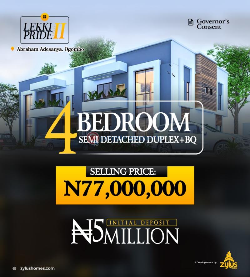 For sale 4 bedroom Duplex Lekki Pride Ii Estate Ogombo Road By Abraham