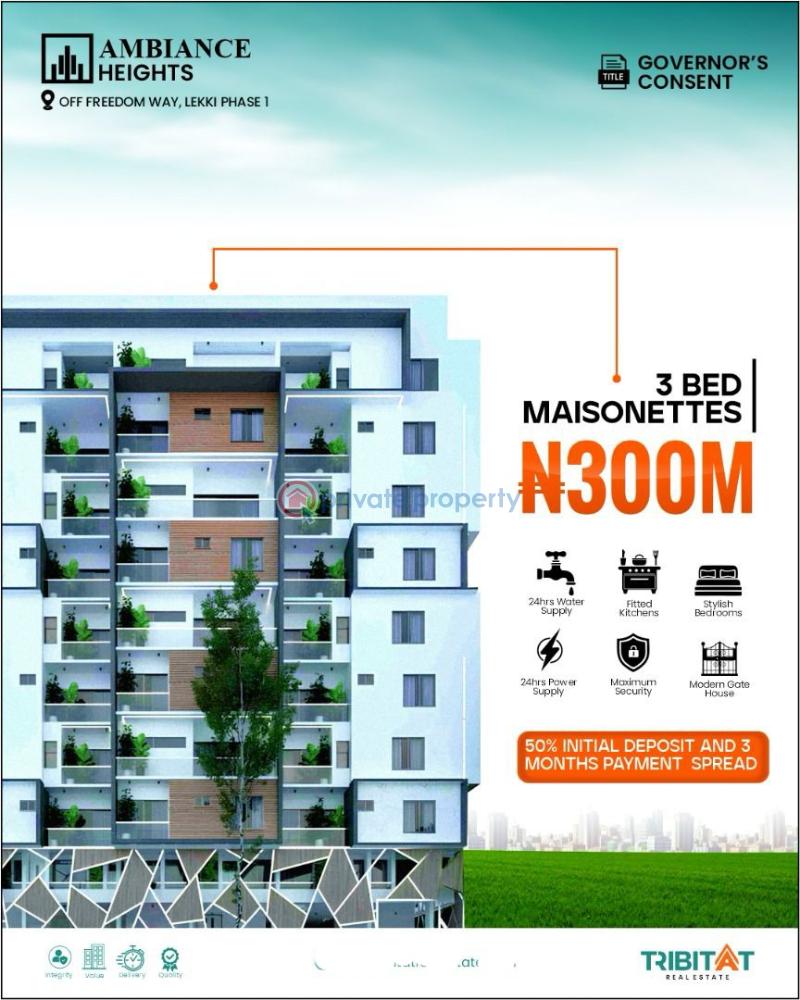 3 bedroom Block Of Flats For Sale Ambiance Heights Apartment Off Freedom Way Lekki Phase 1 Lagos Lekki Phase 1 Lagos - 3