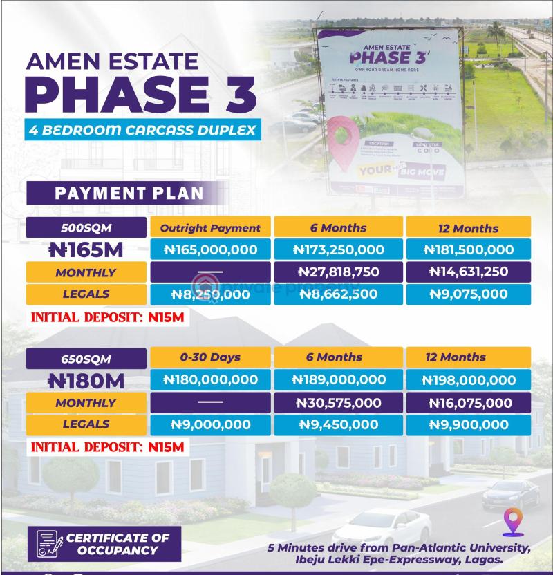 4 bedroom Detached Duplex For Sale Amen Estate Phase 3 Along Lekki Epe Expressway Eleko Ibeju-Lekki Lagos - 3