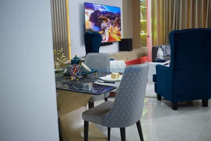 4 bedroom Semi detached Duplex Short let Location: Unit 9, Cascade Row, Buniameen Oyekan Alao Close, Creek Lane Estate, Dr Kennedy Okonkwo Way, Ajiran, Lekki, Lagos Lekki Phase 1 Lagos - 18