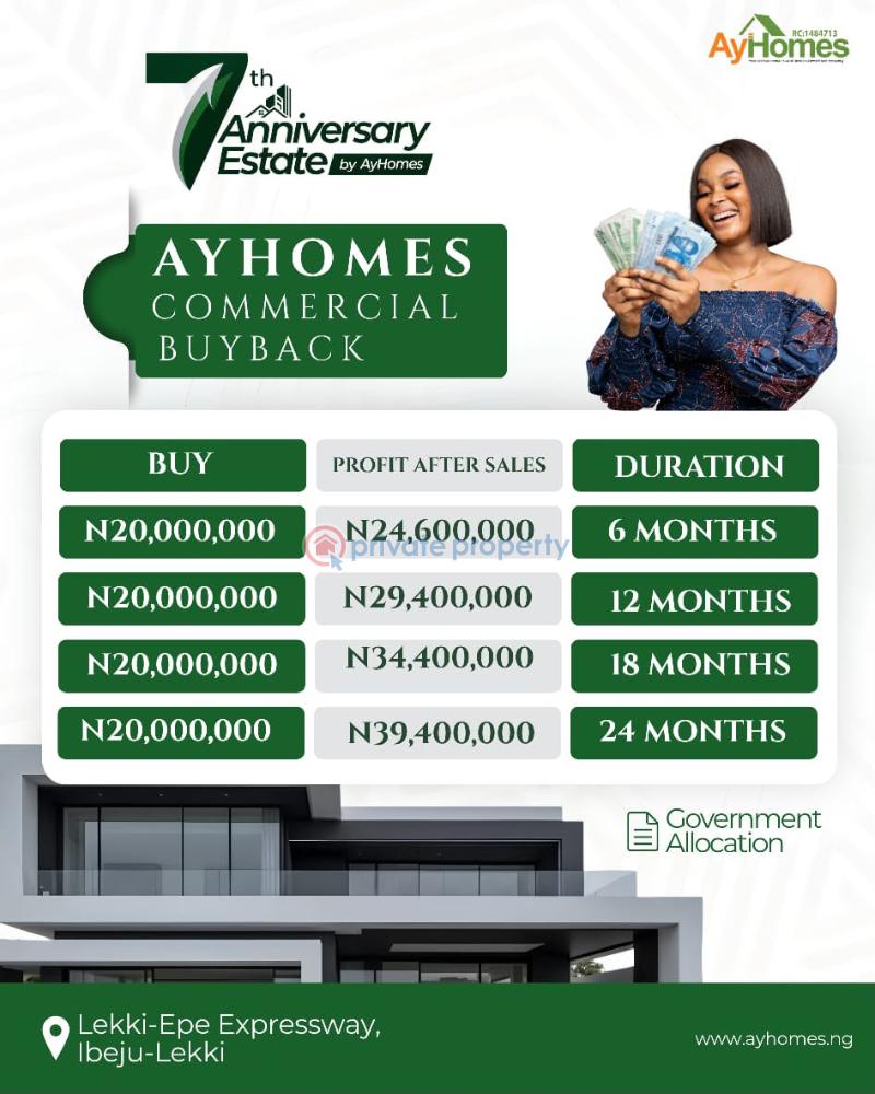 Commercial Land For Sale The 7th Anniversary Estate Facing Lekki Epe Expressway Ibeju Lekki Ibeju-Lekki Lagos - 0