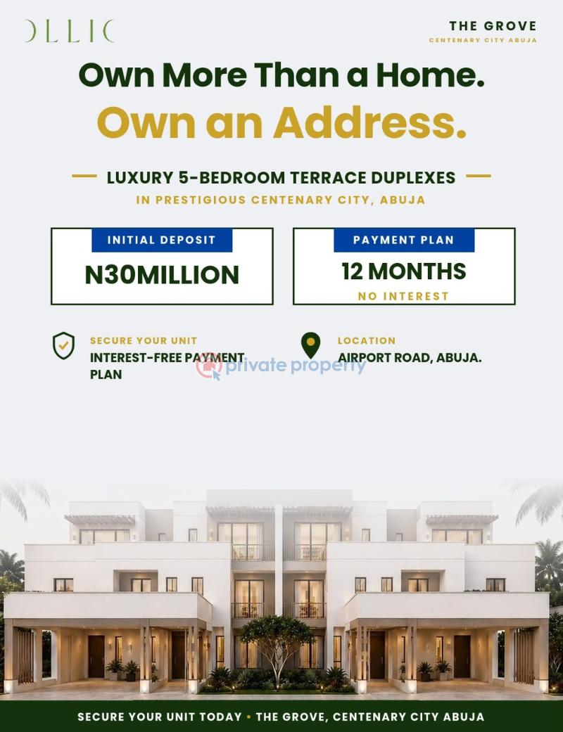 5 bedroom Terraced Duplex For Sale Centenary City, Airport Road Kuje Abuja Phase 4  - 1