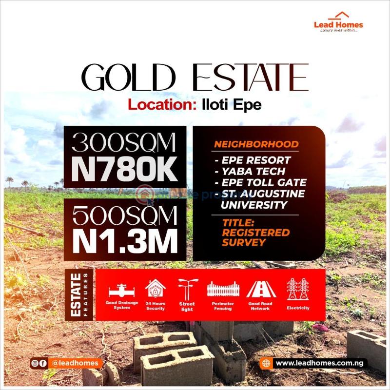 Residential Land For Sale Gold Estate Iloti Epe Close To Epe Resort And Spa Epe Lagos