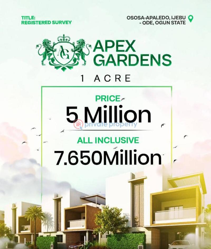 Residential Land For Sale Apex Gardens Estate Ososa Apa Aledo Close To Tai Solarin University Of Education Ijebu Ode Ogun - 4