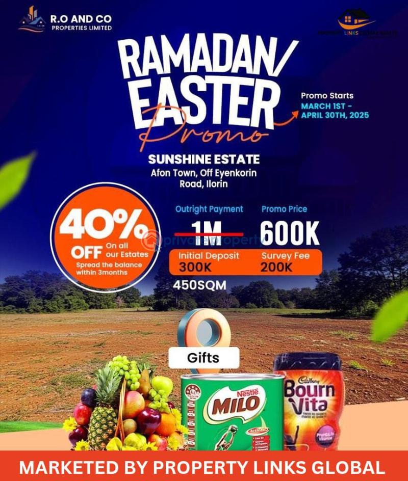 Mixed use Land For Sale Sunshine Estate Afon Road, Off Eyenkorin Road, Asa Local Government, Offa Kwara - 1