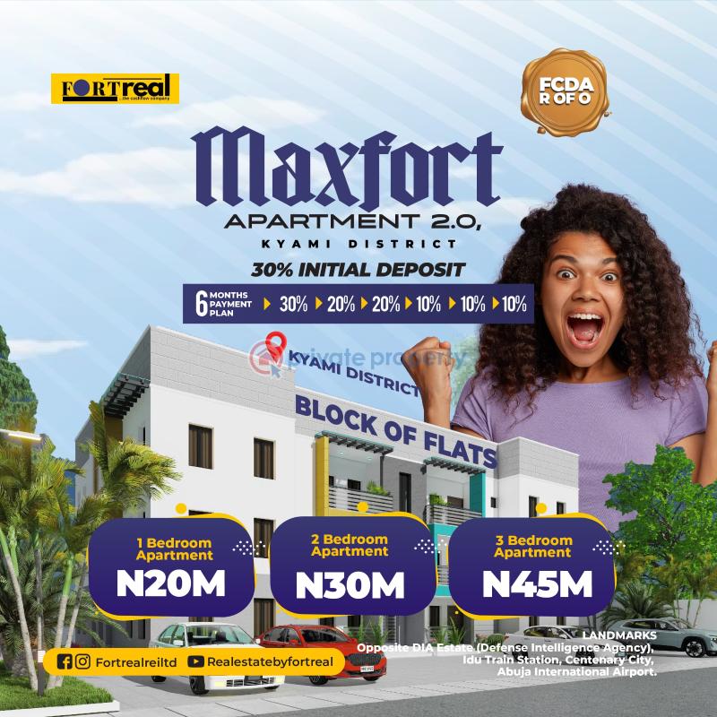 1 bedroom Mini Flat For Sale Fortreal Maxfort Apartment 2.0 Is One Of Its Kind In The Whole Of Kyami District Abuja Very Close Abuja International Airport Abuja Phase 4 