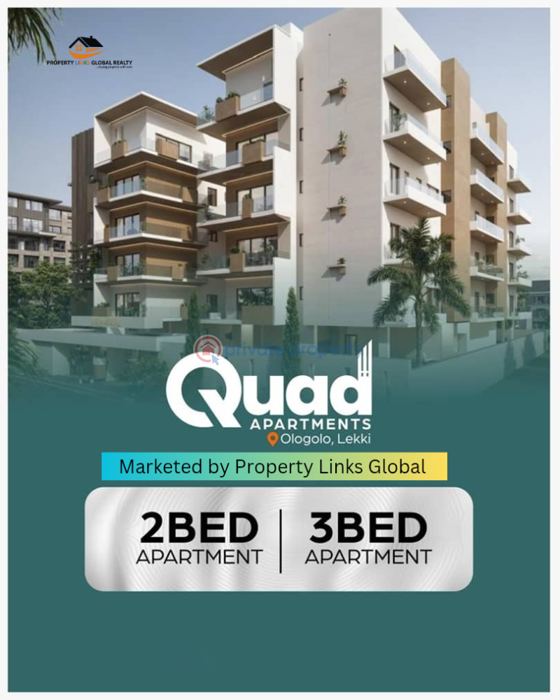 2 bedroom Penthouse For Sale Quad Apartment Very Close To Chevron And Circle Mall, Eleganza Mall This Property Is In Build Up Location. Ologolo Lekki Lagos - 6