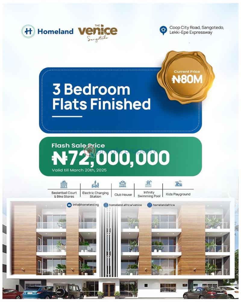 3 bedroom Flat & Apartment For Sale Ajah Lagos - 0