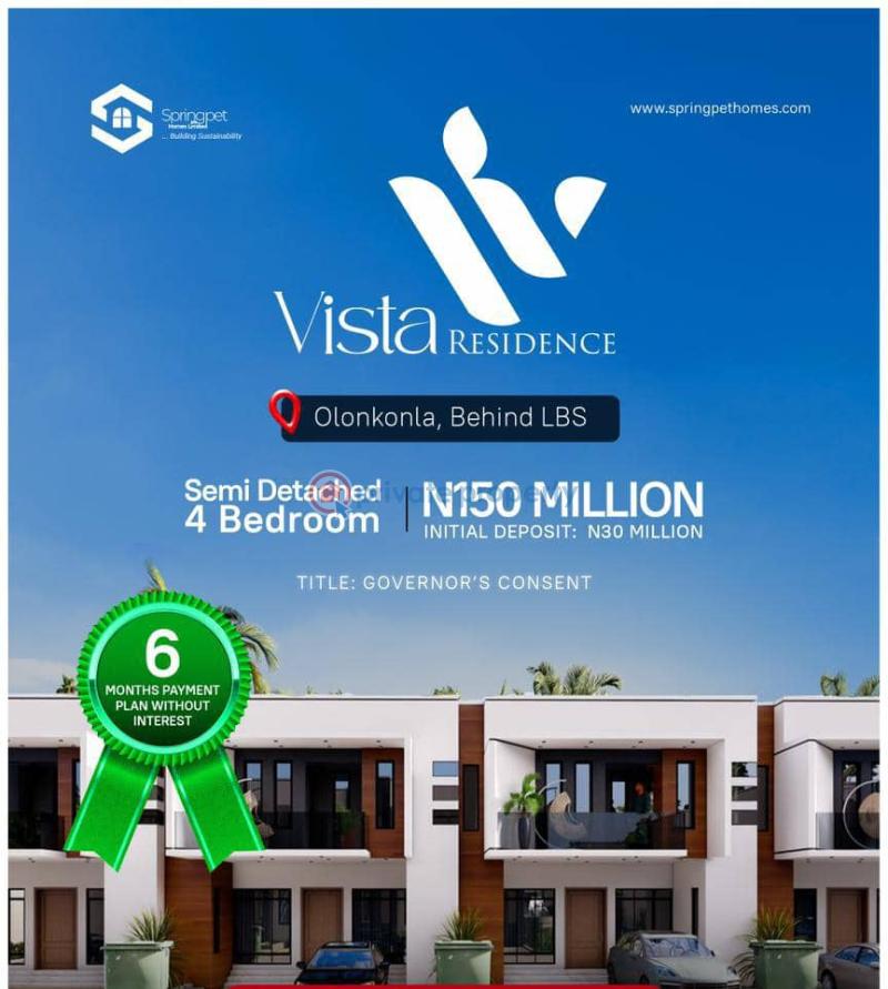 Semi detached Duplex For Sale The Vista Residence Olokonla Ajah Lagos