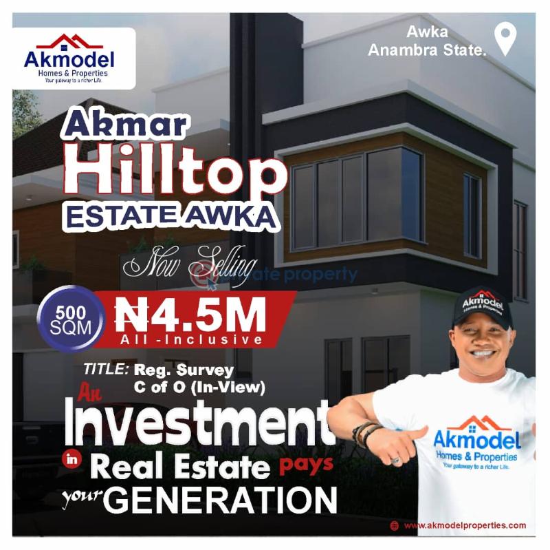 Land For Sale Akmar Hilltop Estate Awka Anambra Area  - 1