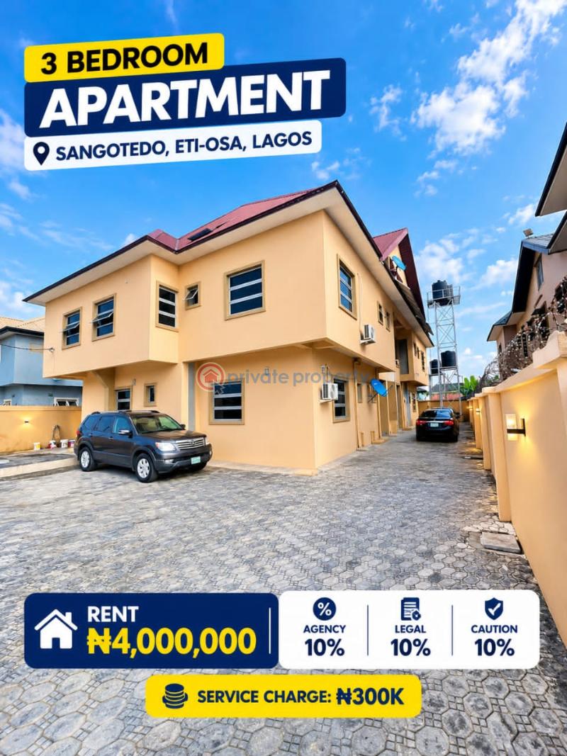 3 bedroom Flat & Apartment For Rent Ajah Lagos - 0