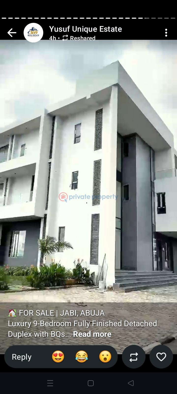9 bedroom Maisonette For Sale Jabi Lake Estate Central Area Abuja Phase 1  - 1