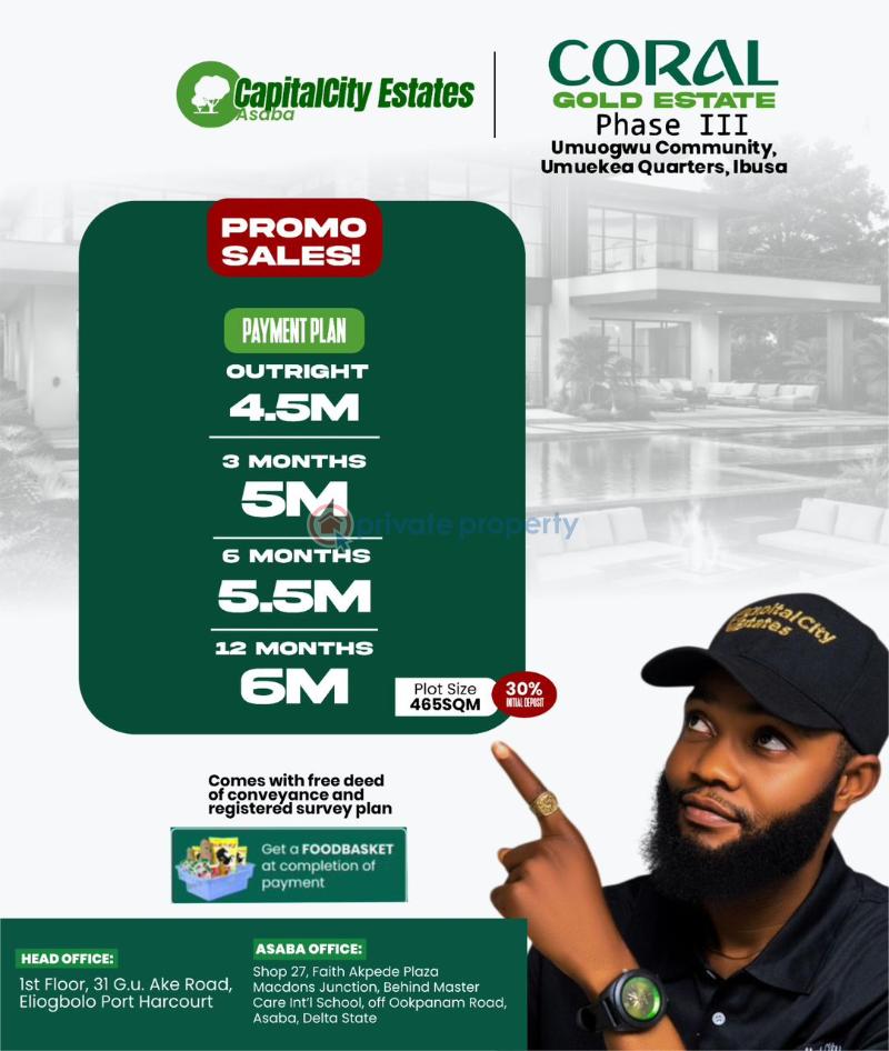 Residential Land For Sale Asaba Delta