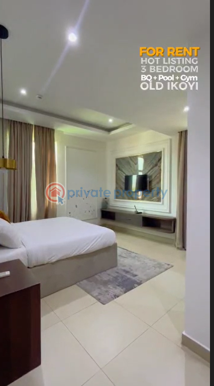 Unfurnished 3 bedroom flat on the 3rd floor with 1 bq - 18 3 bedroom Shared Apartment For Rent Old Ikoyi Lagos - 18