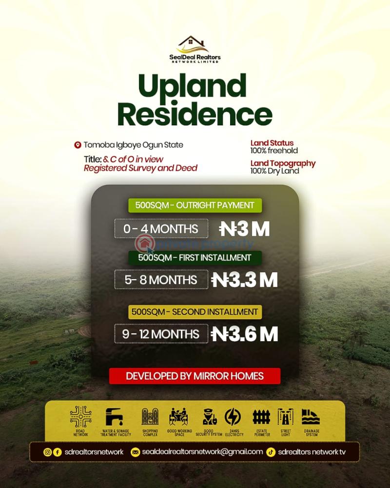 Residential Land For Sale Tomoba Ignoye Ogun State Ogun area  - 0
