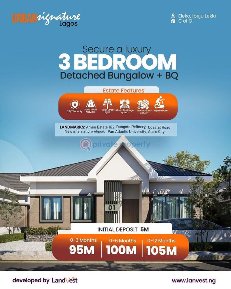 3 bedroom Bungalow For Sale Eleko Ibeju-Lekki Lagos
