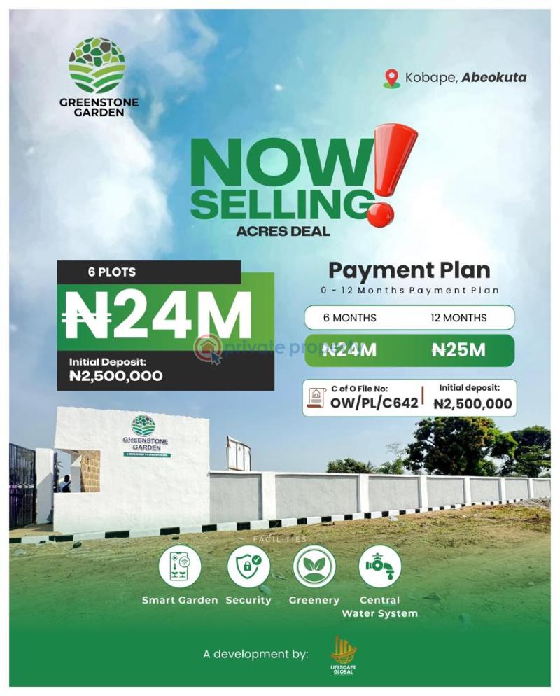 Mixed use Land For Sale Greenstone Garden Estate With C Of O File Number Kobape Abeokuta Ogun - 1