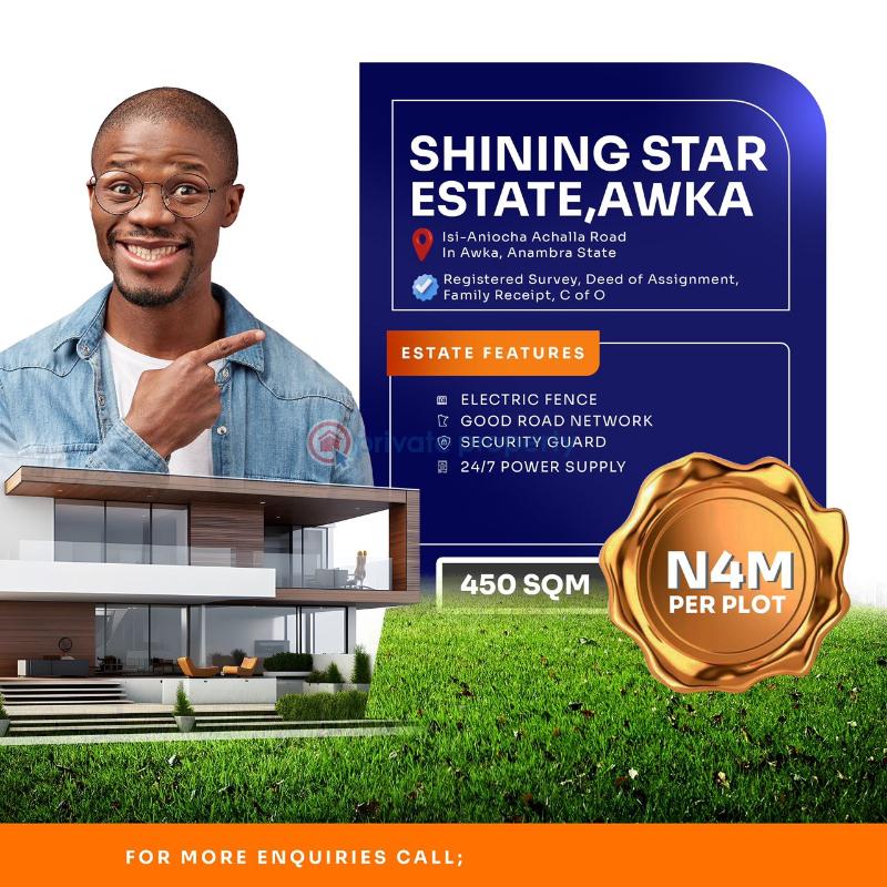 Mixed use Land For Sale Shining Star Estate Isi Aniocha Achalla Road, Awka Awka North Anambra