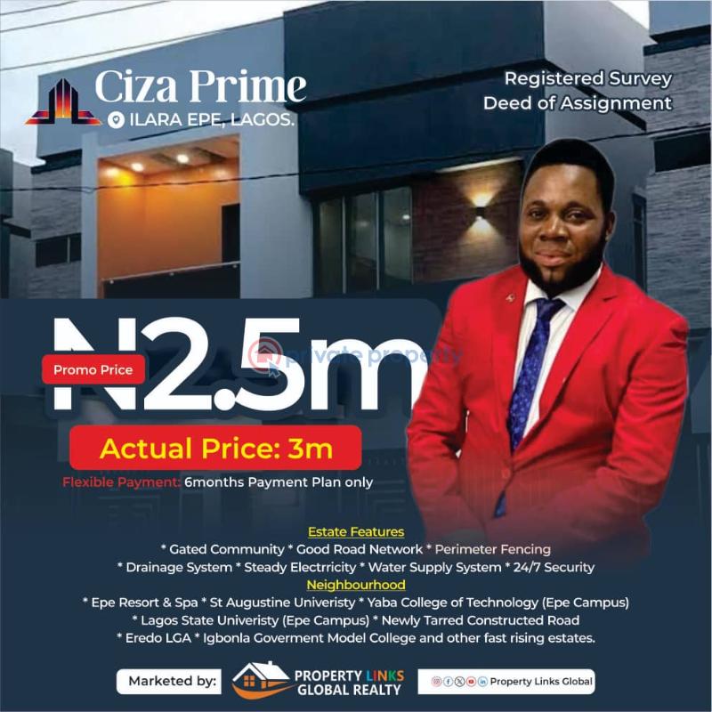 Land For Sale Ciza Prime Estate Ilara Lagos Epe Lagos