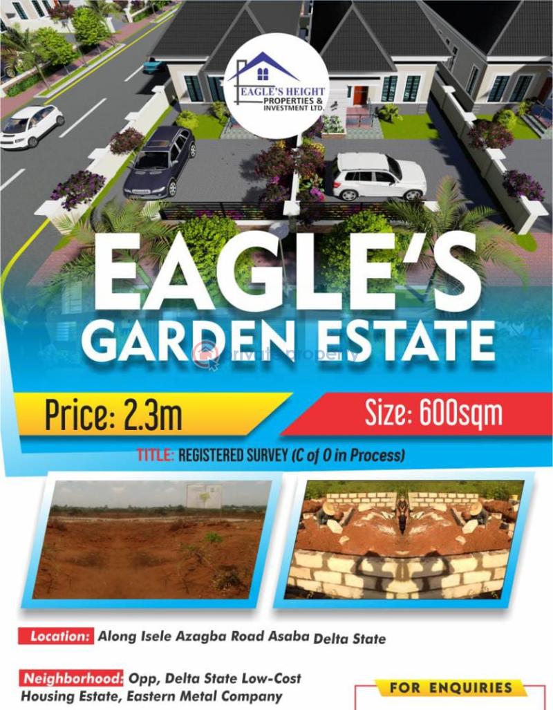 For sale Land Eagle's Garden Estate Opp Delta State Low Cost Housing