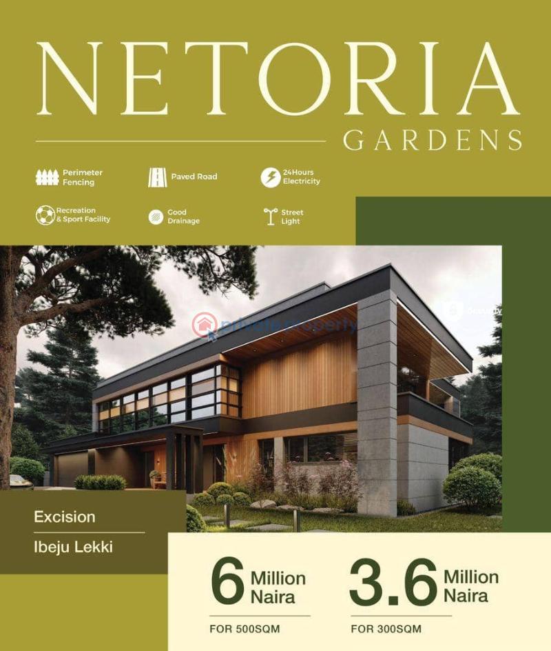 Mixed use Land For Sale Netoria Gardens Estate Located At Wura City, Free Trade Zone, Iba Oloja Ibeju-Lekki Lagos