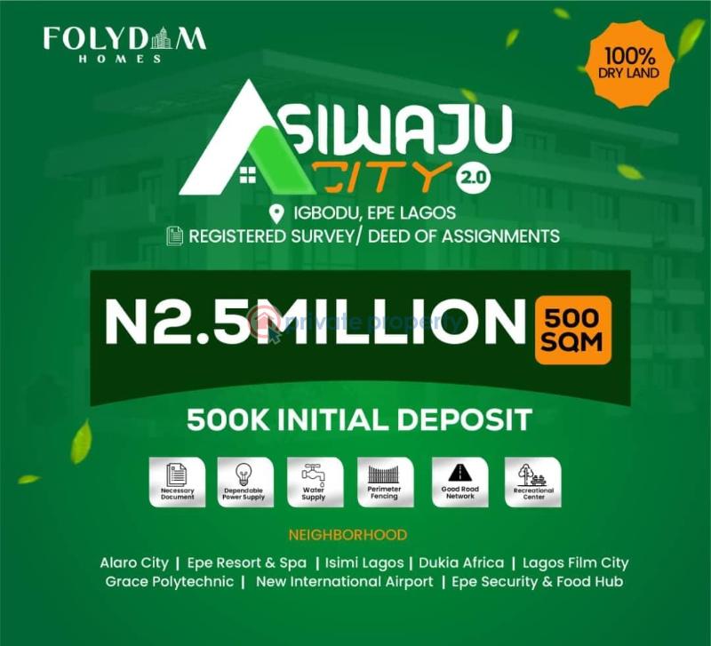 Commercial Land For Sale Asiwaju 2.0 Estate Igbodu Epe Lagos State Epe Lagos