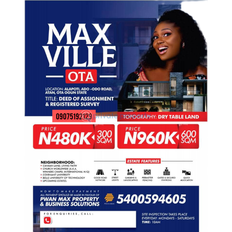 Land For Sale Alapoti Ado Odo Road, Again Ota Ado Odo/Ota Ogun