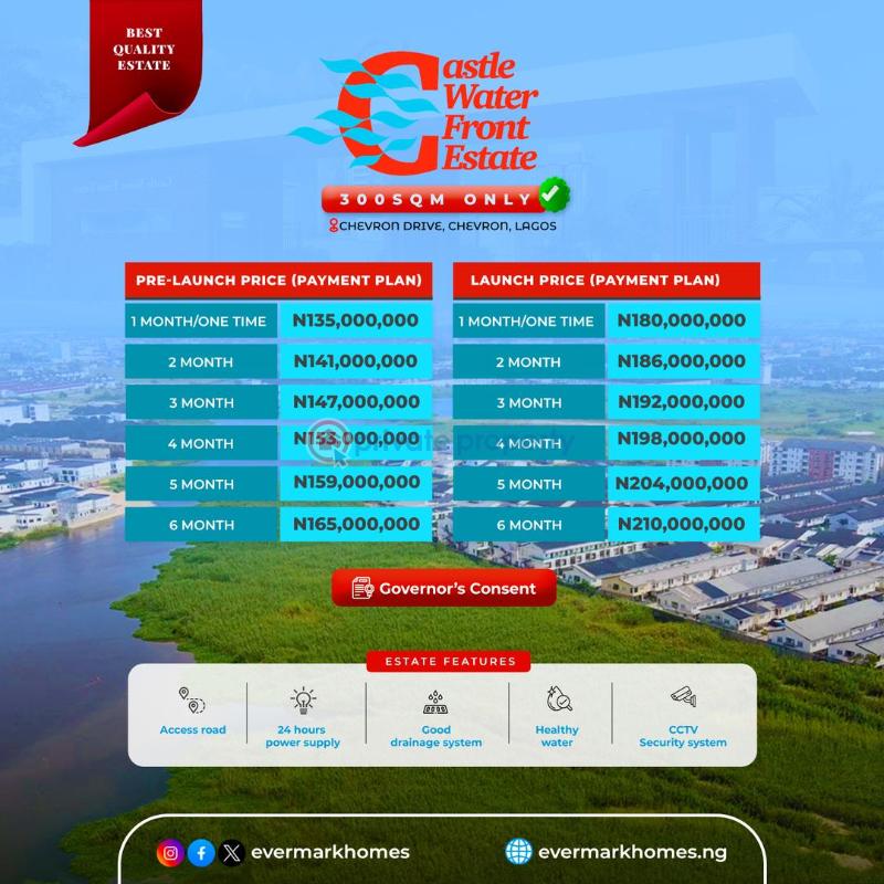 Residential Land For Sale Chevron Drive Castle Water Front Chevron Drive Lekki Lagos - 1