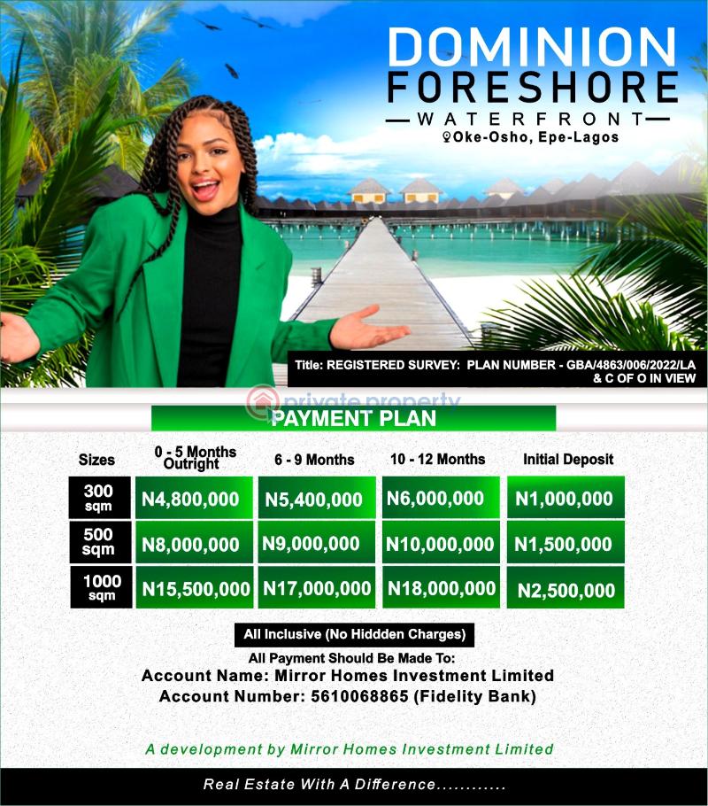 Land For Sale Notable Landmarks: Within 2mins To Max Of 20mins Journey:* 🔻lekki/vi Via Water Transportation 🔻pan African University 🔻alaro City 🔻dangote Refinery 🔻epe Resort And Spa 🔻isimi Lagos 🔻atlantic Hall School 🔻lagos University Of Education 🔻yaba Epe Lagos - 1