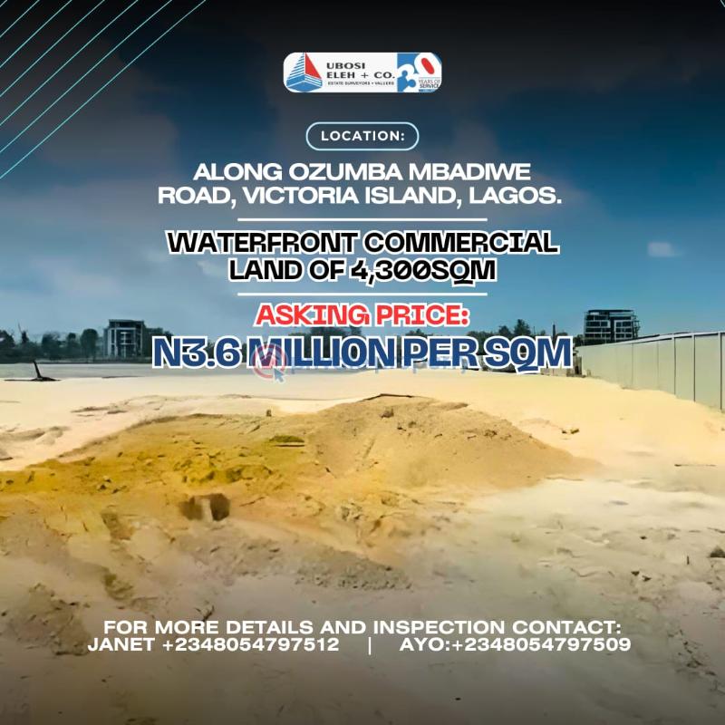 Land For Sale Ozumba Mbadiwe Road Victoria Island Lagos