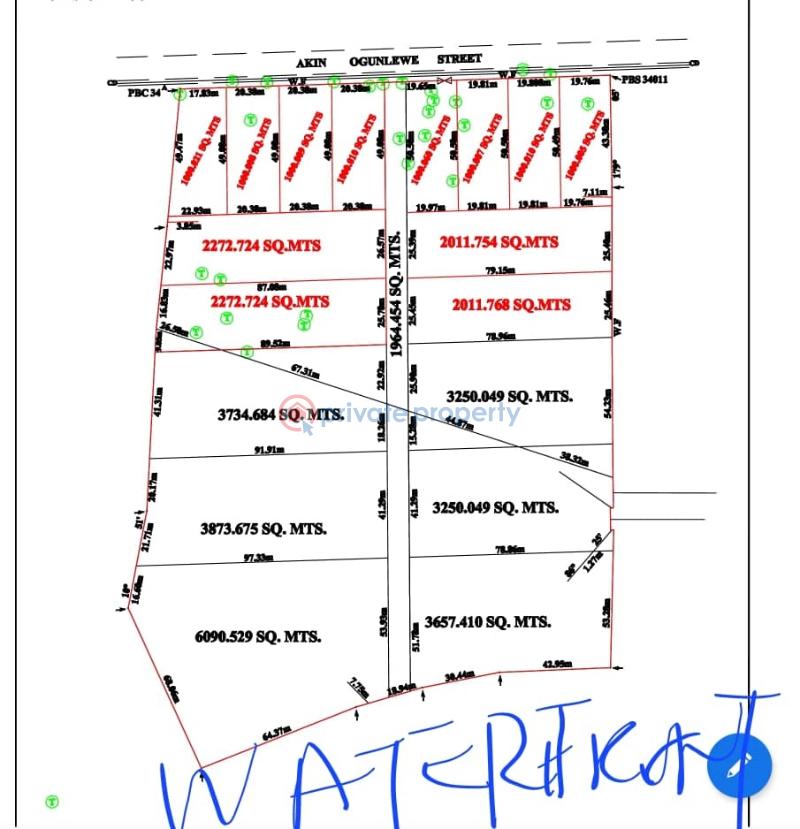 For sale Land Akin Ogunlewe Kuramo Road Victoria Island Lagos (PID