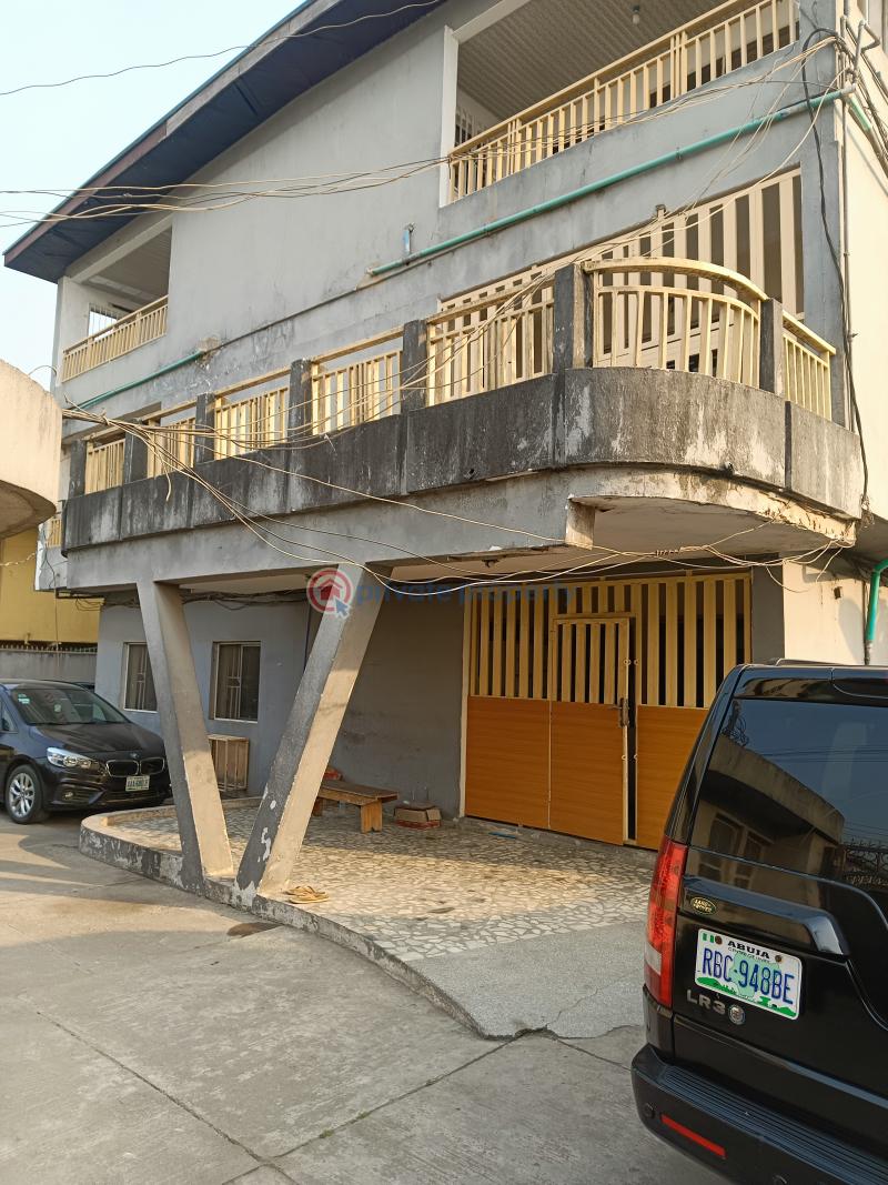 Well built standard 2 storey building  of 9 units flat - 1 10 bedroom Block Of Flats For Sale Ilupeju Estate Ilupeju Industrial Estate Lagos - 1
