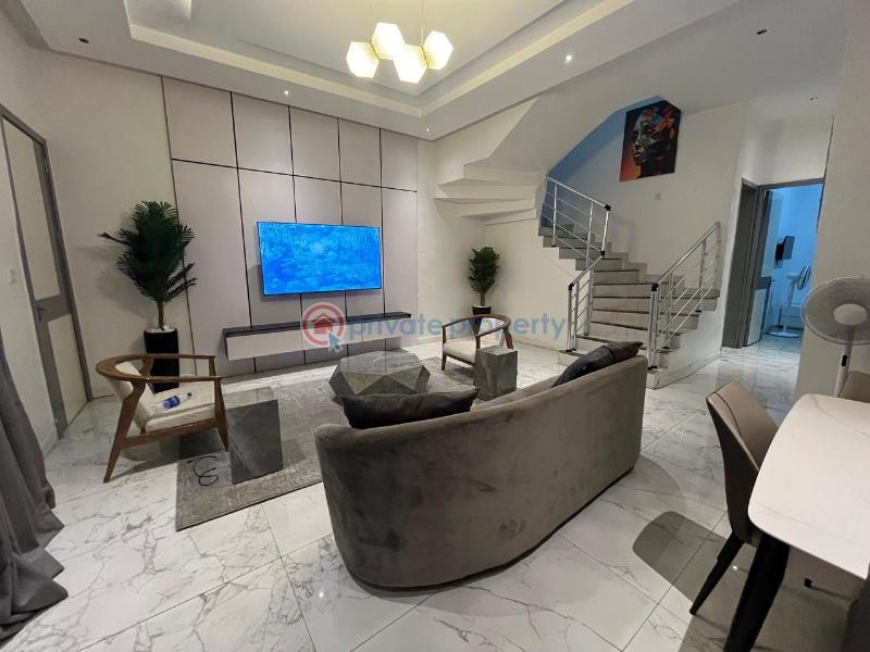 Well-maintained 4-bedroom fully furnished & serviced semi-detached duplex 4 bedroom Terrace For Rent Oral Extension, Lekki – Lagos). Lekki Phase 2 Lagos