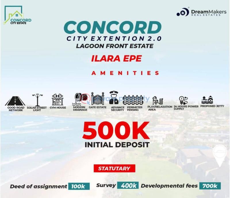 Land For Sale Concord City Extension Estate (lagoon Front) Ilara Via