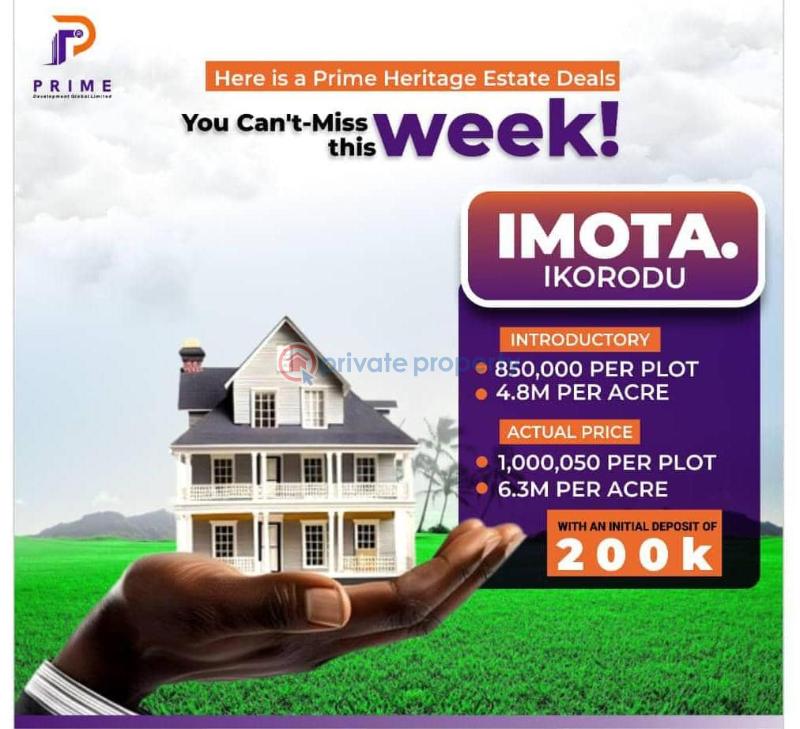 Residential Land For Sale Prime Heritage Estate Imota With Registered Survey Ikorodu Lagos - 1
