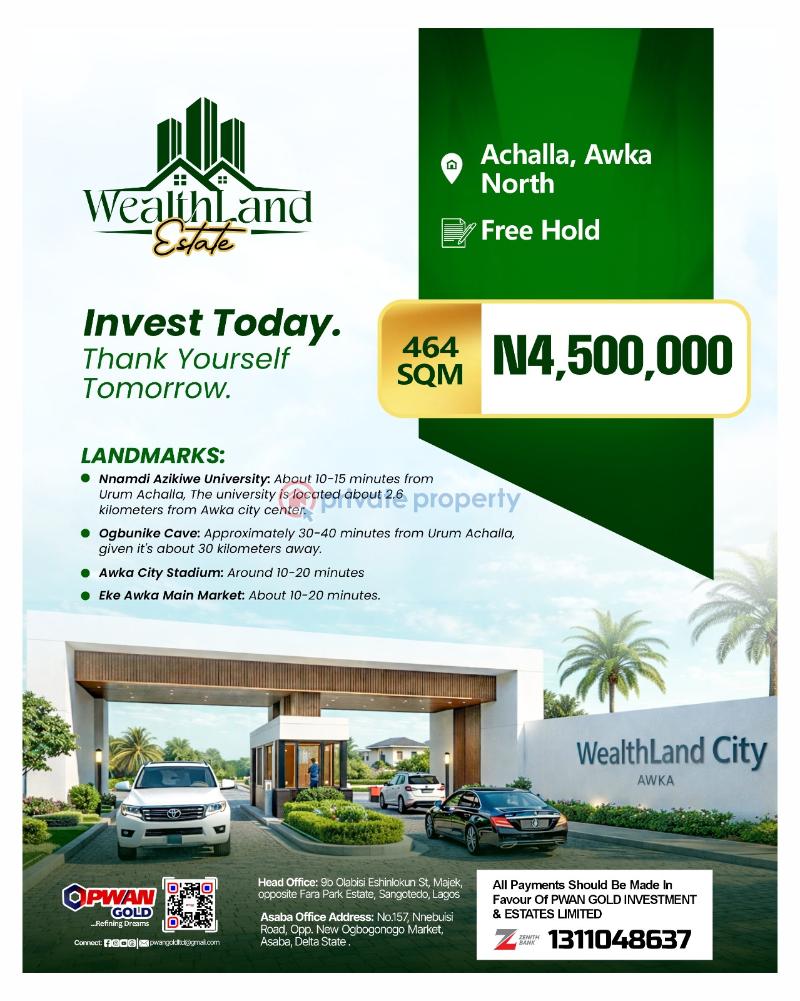 Residential Land For Sale Achala, Awka North Anambra