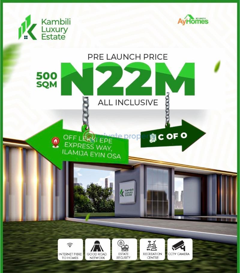 Residential Land For Sale With Cofo Off Lekki Epe Expressway, Ilamija Eyin Osa Epe Lagos - 0