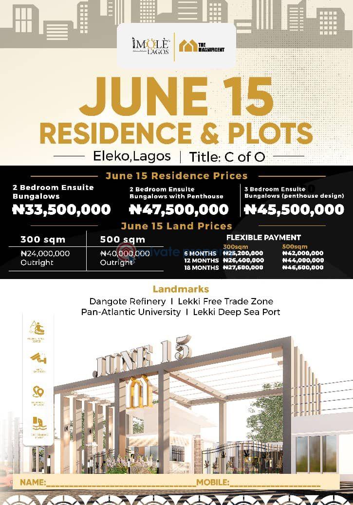 Land For Sale June15 Estate, Eleko Ibeju Lekki Ajah Lagos - 13