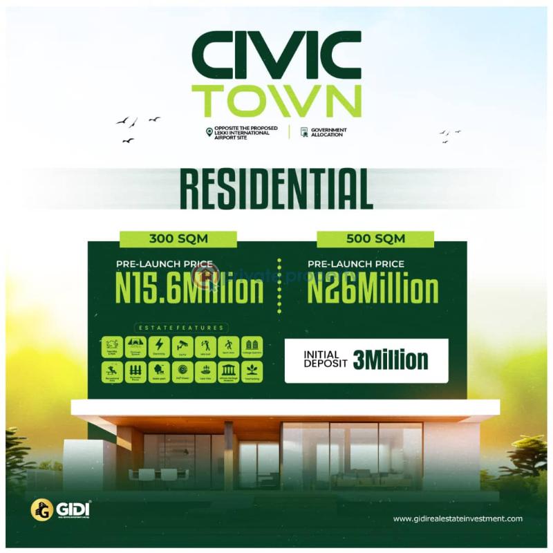 Mixed use Land For Sale Civic Town, Opposite Proposed Lekki International Airport, Ibeju-Lekki Lagos - 0