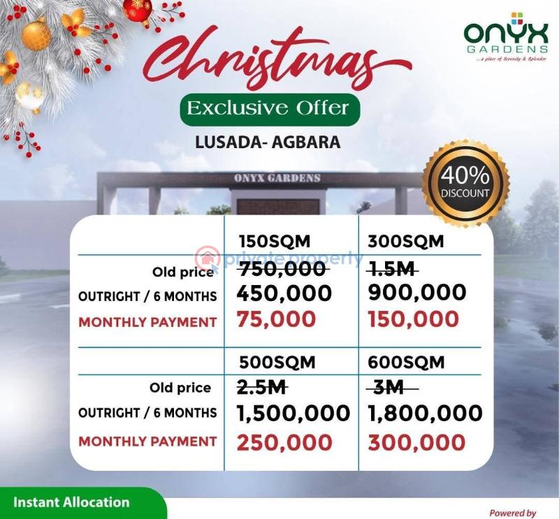 Land For Sale Lusada Agbara (Ogun) Ogun area  - 0