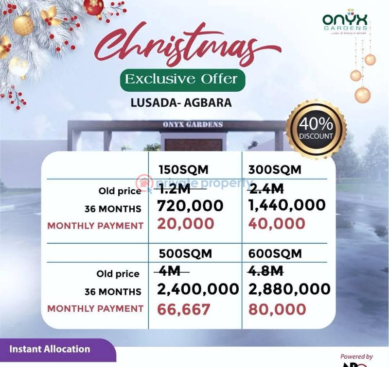 Land For Sale Lusada Agbara (Ogun) Ogun area  - 3