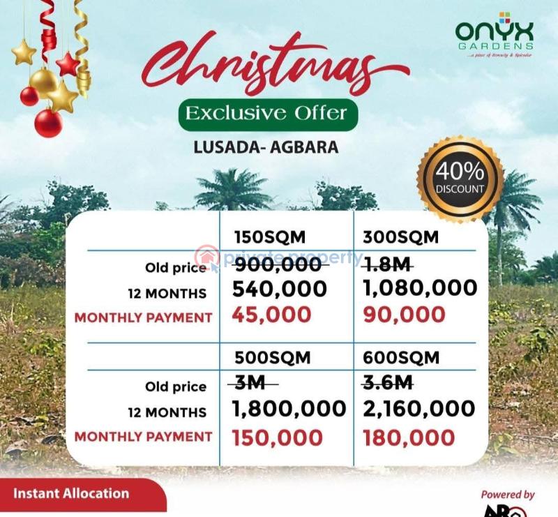 Land For Sale Lusada Agbara (Ogun) Ogun area  - 1