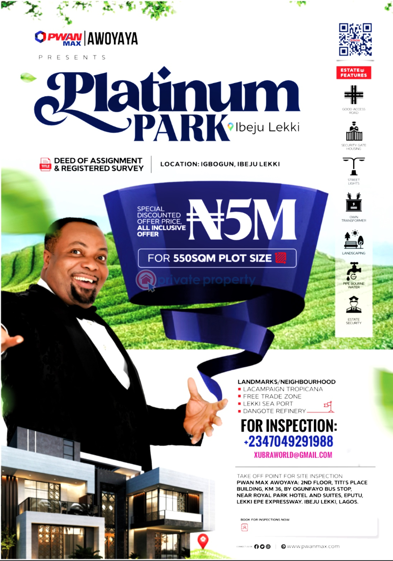 Mixed use Land For Sale Igbogun Ibeju-Lekki Lagos
